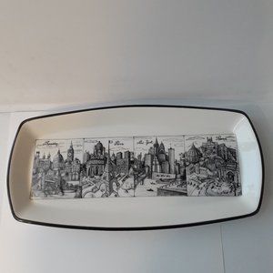 VIntage Brunelli Cities 12" Bread Tray